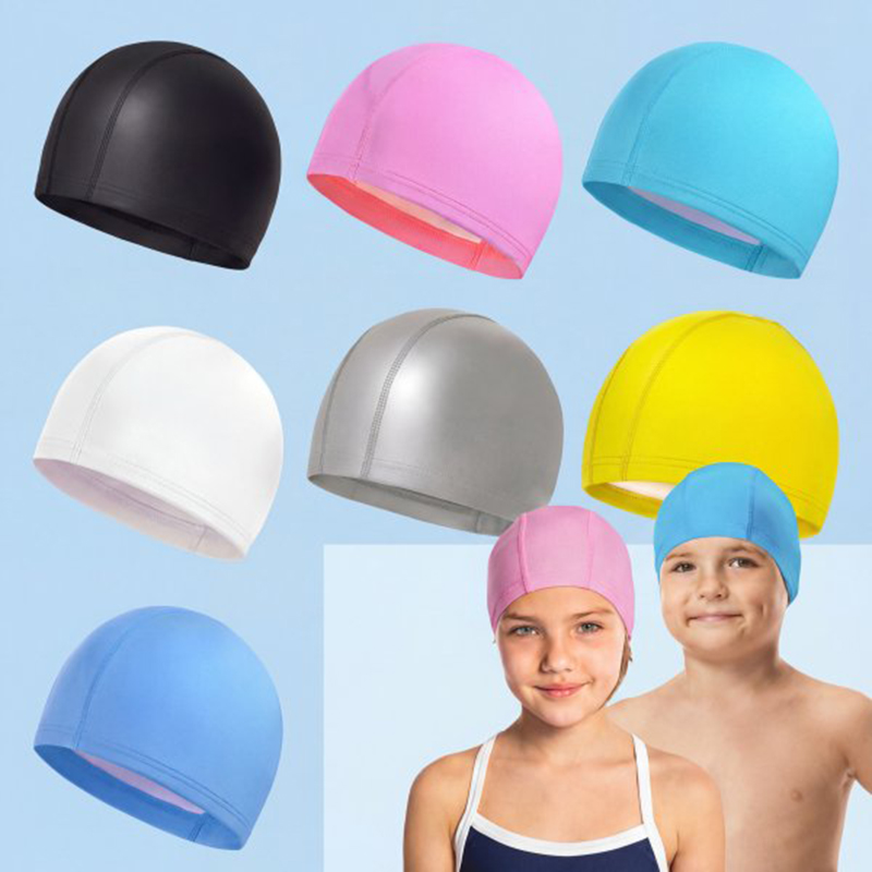 Aquatic Sports Cap - Su geçirmez PU yüzme şapkası çocuklar